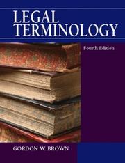 Cover of Legal terminology by Gordon W. Brown