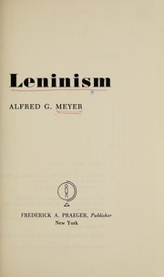 Cover of Leninism by Alfred G. Meyer