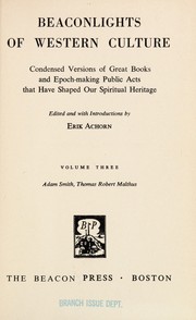 Front cover of Beaconlights of Western culture by Erik Achorn