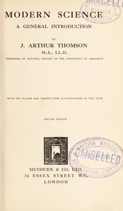 Cover of Modern science by J. Arthur Thomson