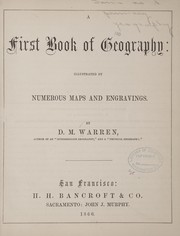 Front cover of A first book of geography by David M. Warren