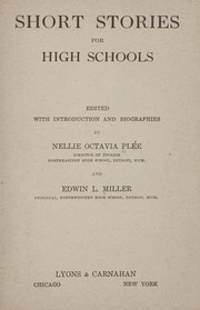Front cover of Short stories for high schools by Nellie Octavia Plee