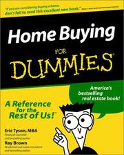 Cover of Home buying for dummies by Eric Tyson