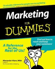 Cover of Marketing for dummies by Alexander Hiam