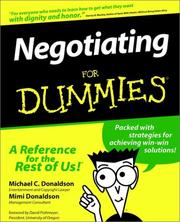 Cover of Negotiating for dummies by Michael C. Donaldson