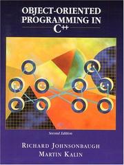 Cover of Object-Oriented Programming in C++ (2nd Edition) by Richard Johnsonbaugh