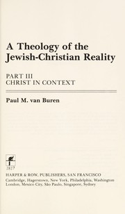 Cover of A Christian Theology of the People of Israel by Paul M. Van Buren