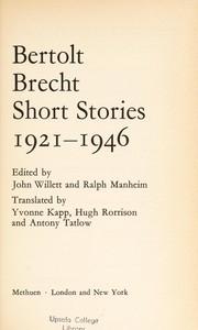 Cover of Bertolt Brecht, 1921-1946 by Bertolt Brecht
