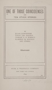 Front cover of One of those coincidences and ten other stories by Julian Hawthorne