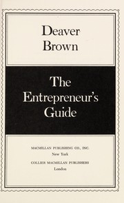 Cover of The Entrepreneur's Guide by Deaver Brown