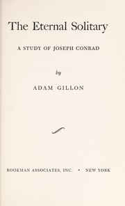 Front cover of The eternal solitary by Adam Gillon