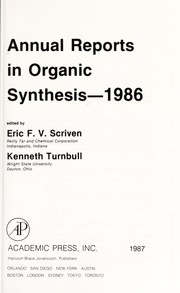 Front cover of Annual Reports in Organic Synthesis, 1986 (Annual Reports in Organic Synthesis) by E. F. V. Scriven