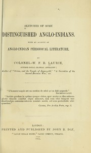 Front cover of Sketches of some distinguished Anglo-Indians by William Ferguson Beatson Laurie