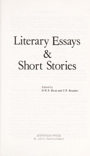 Front cover of Literary essays & short stories by D. W. S. Ryan