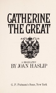 Cover of Catherine the Great by Joan Haslip