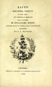Cover of Saffo by William Mason