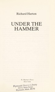 Cover of Under the hammer by Richard Harton