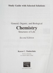Front cover of Study Guide w/Selected Solutions for General Organic and Biological Chemistry by Karen Timberlake