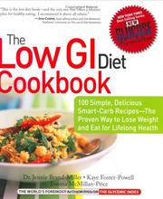Front cover of The low GI diet cookbook by Janette Brand Miller