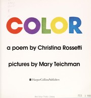 Front cover of Color by Christina Georgina Rosetti