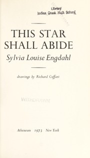 Front cover of This star shall abide by Sylvia Engdahl