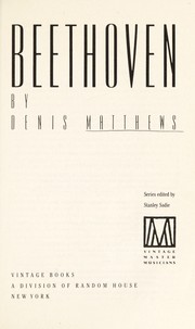 Cover of Beethoven by Denis Matthews