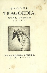 Cover of Progne by Gregorio Corraro