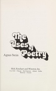 Front cover of The uses of poetry by Agnes Stein