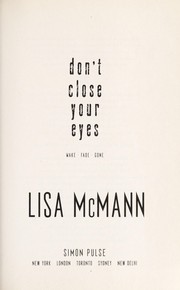 Cover of Don't close your eyes by Lisa McMann