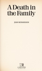 Front cover of A Death in the Family by Jean Richardson