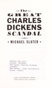 Front cover of The Great Charles Dickens Scandal by Michael Slater