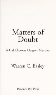 Front cover of Matters of doubt by Warren C. Easley