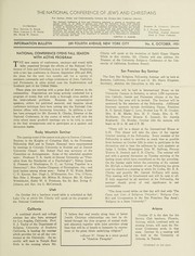 Front cover of Information bulletin by National Conference of Jews and Christians (U.S.)