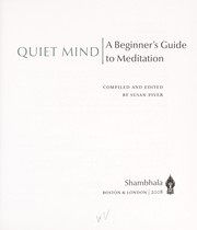 Cover of Quiet mind by Susan Piver