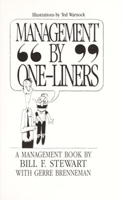 Cover of Management by one-liners by Bill F. Stewart