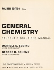 Front cover of General Chemistry 4e Student Sol Manancm by Darrell D. Ebbing