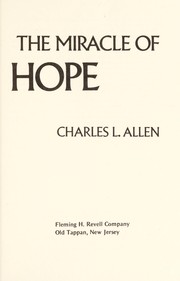 Cover of The miracle of hope by Charles Livingstone Allen