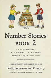 Front cover of Number stories by J. W. Studebaker
