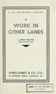Front cover of Work in other lands by L. Edna Walter