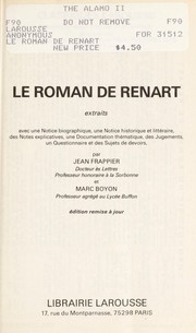 Front cover of Le Roman de Renart by Jean Frappier