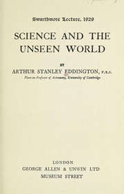 Cover of Science and the unseen world by Arthur Stanley Eddington