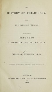 Cover of The history of philosophy by Enfield, William