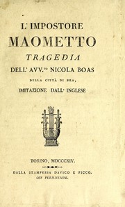 Front cover of L'impostore Maometto by Nicola Boas