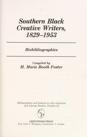 Front cover of Southern Black creative writers, 1829-1953 by Mamie Marie Booth Foster