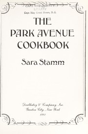 Front cover of The Park Avenue cookbook by Sara B. B. Stamm