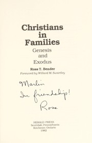Front cover of Christians in families by Ross Thomas Bender