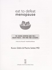 Front cover of Eat to defeat menopause by Karen L. Giblin