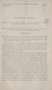 Front cover of --Government contracts by United States. Congress. House. Select Committee to Inquire into the Contracts of the Government.