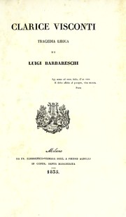 Front cover of Clarice Visconti by Luigi Barbareschi