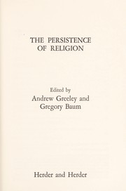 Front cover of The Persistence of religion by Gregory Baum